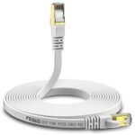 FEDUS Cat7 Ethernet Cable, Pure Copper Flat RJ45 LAN Cable Cable 10 Gigabit 600MHZ Patch Network Cable Internet Cable RJ45 Wire Cord To Computer For Gaming, Modem, Router, LAN ADSL