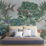 Mix and Match: Styling Green Wallpaper with Leaves for Every Room