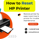 How to Reset HP Printer | +1 (412) 567 0408