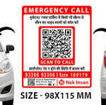 QR Sticker For Car safety