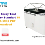 Salt Spray Test Chamber Standard IS 9844-1981 PDF Download Now