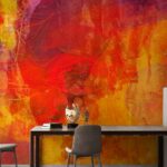 Bright Orange Wallpaper Mural – Giffywalls