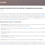 Comparing Traditional Vision Tests with Eye Tracking-Based Assessments