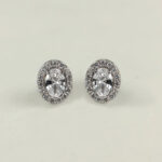 oval shape stud earrings